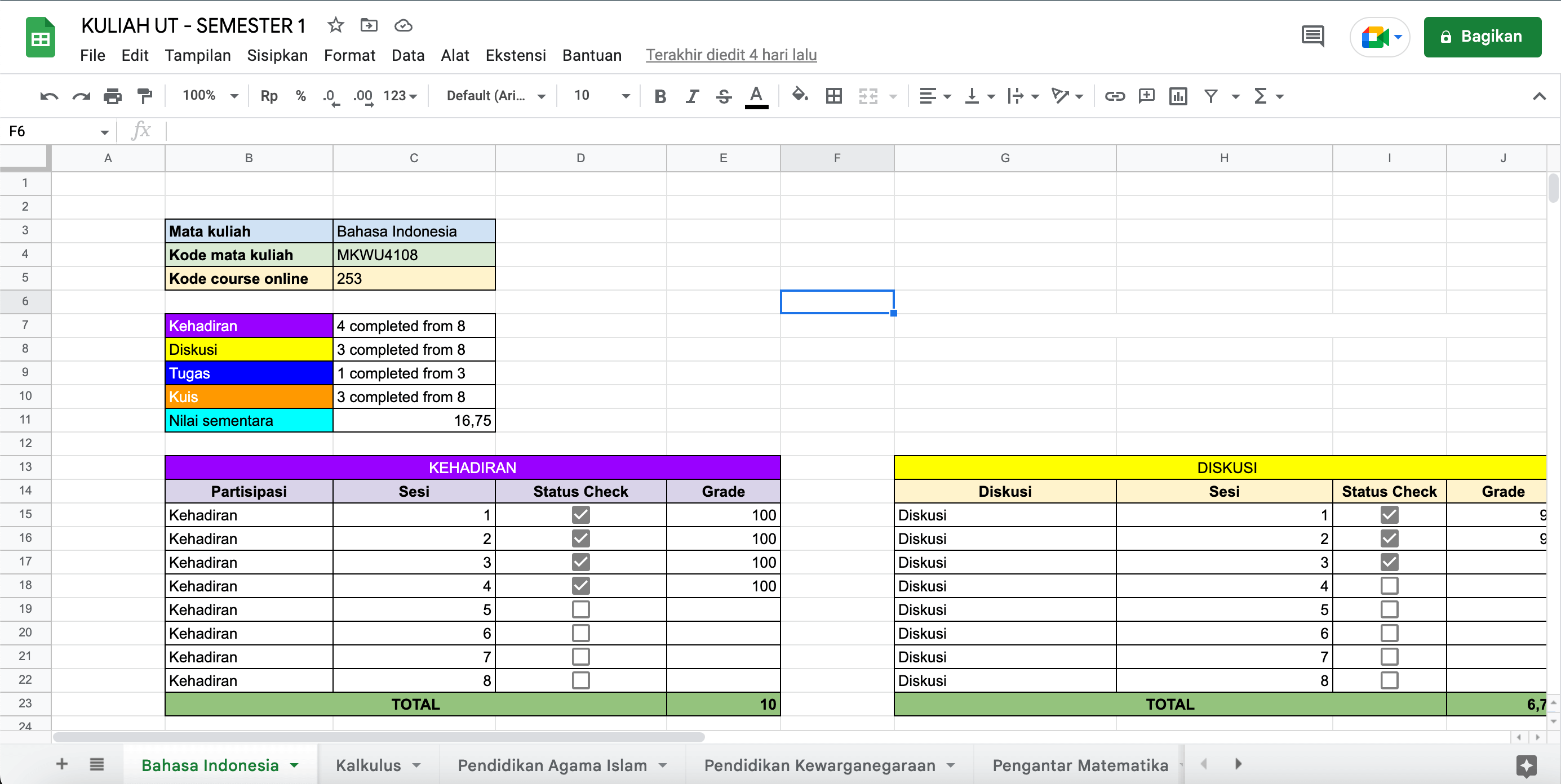 Template Kuliah UT